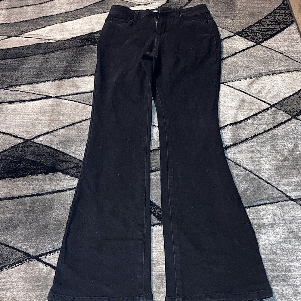 Wide leg black jeans